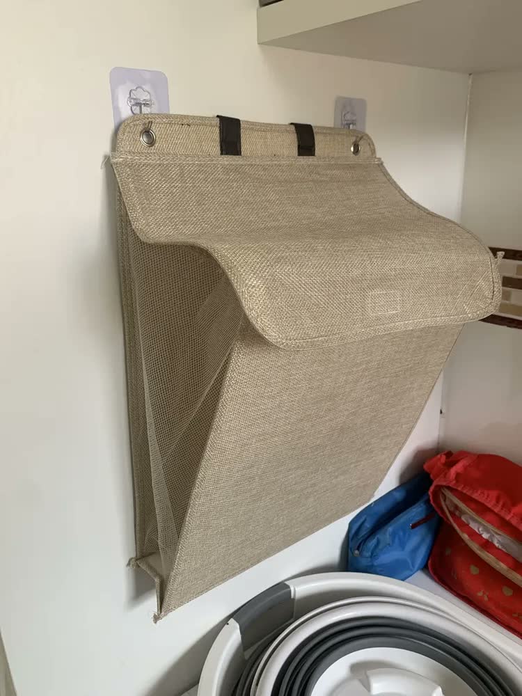foto de Cesto De Banheiro Roupa Suja Pendurar Portátil Dobrável