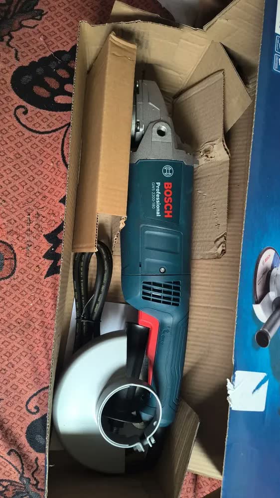 foto de Esmerilhadeira Bosch GWS 2200-180 2200w Azul Profissional 18cm