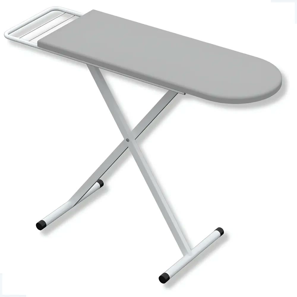 Mesa Tabua Passar Roupa Extra Forte + Porta Ferro Cor Branco Liso