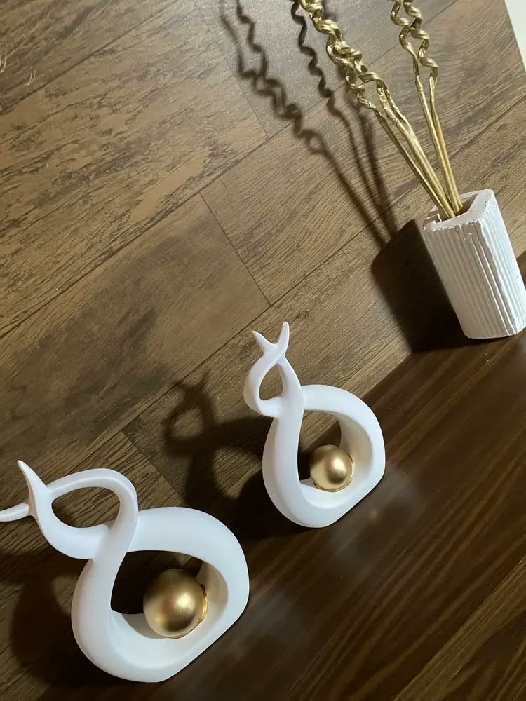 foto de Dupla Cerâmica Decoração Vaso Enfeite Sala Rack Centro Mesa
