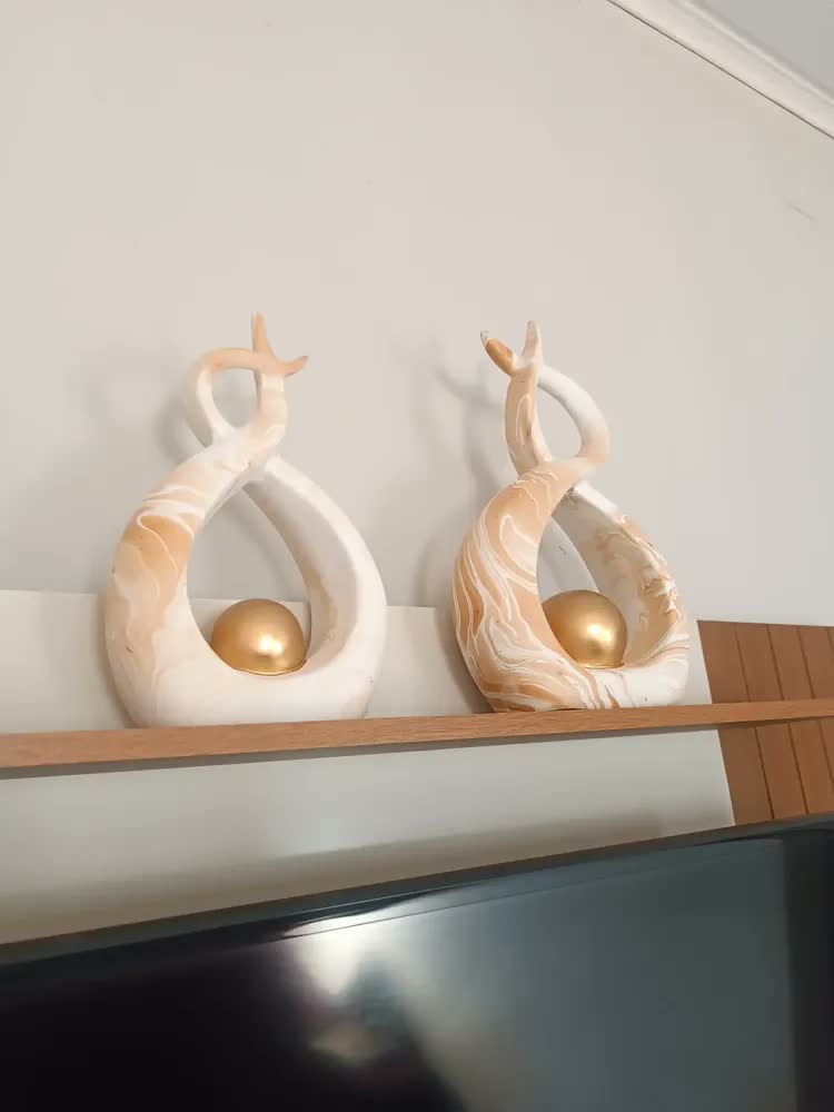 foto de Dupla Cerâmica Decoração Vaso Enfeite Sala Rack Centro Mesa