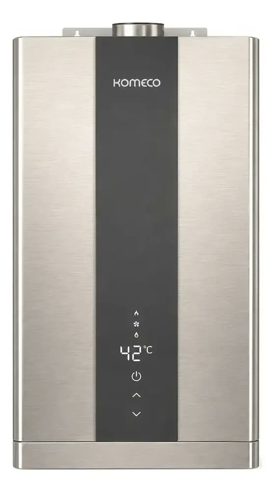 Aquecedor de água a gás GLP Komeco Digital Inox AUT KO 21DI G2