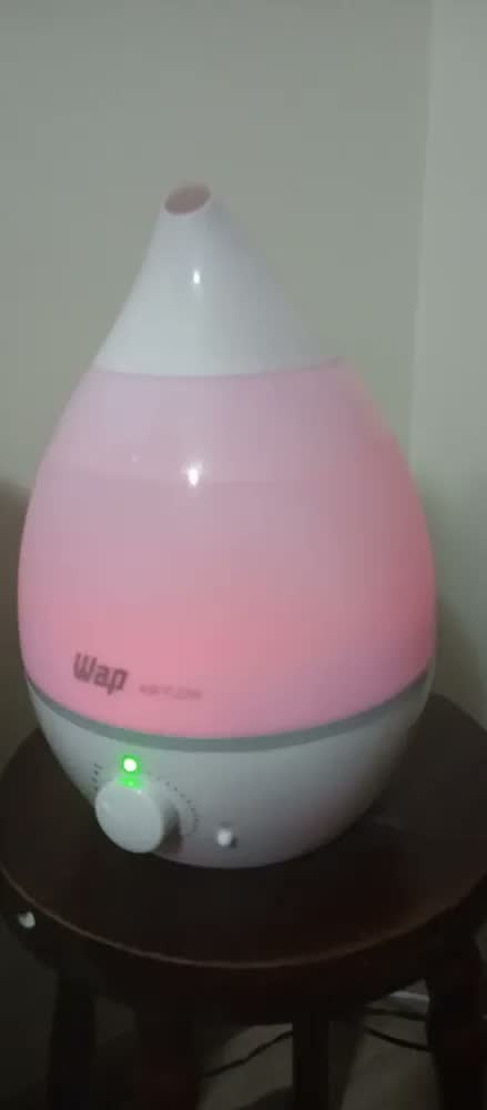 foto de Umidificador De Ar Ultrassonico Luminária Lojas Mineiras Mais Air Flow Cor Branco e Cinza