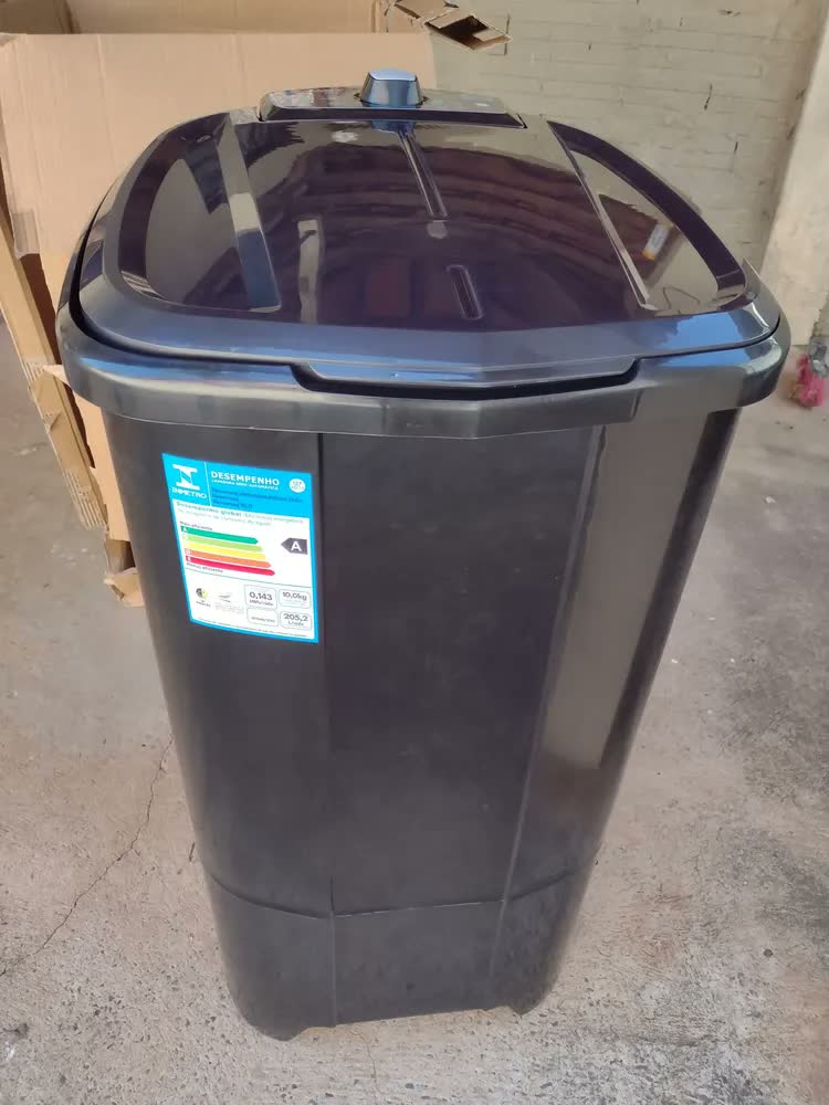 foto de Tanquinho de Lavar Roupa 10kg Newmaq Semiautomática Preto