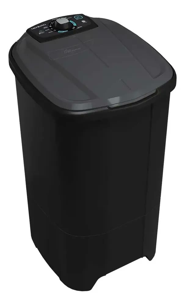 Tanquinho de Lavar Roupa 10kg Newmaq Semiautomática Preto