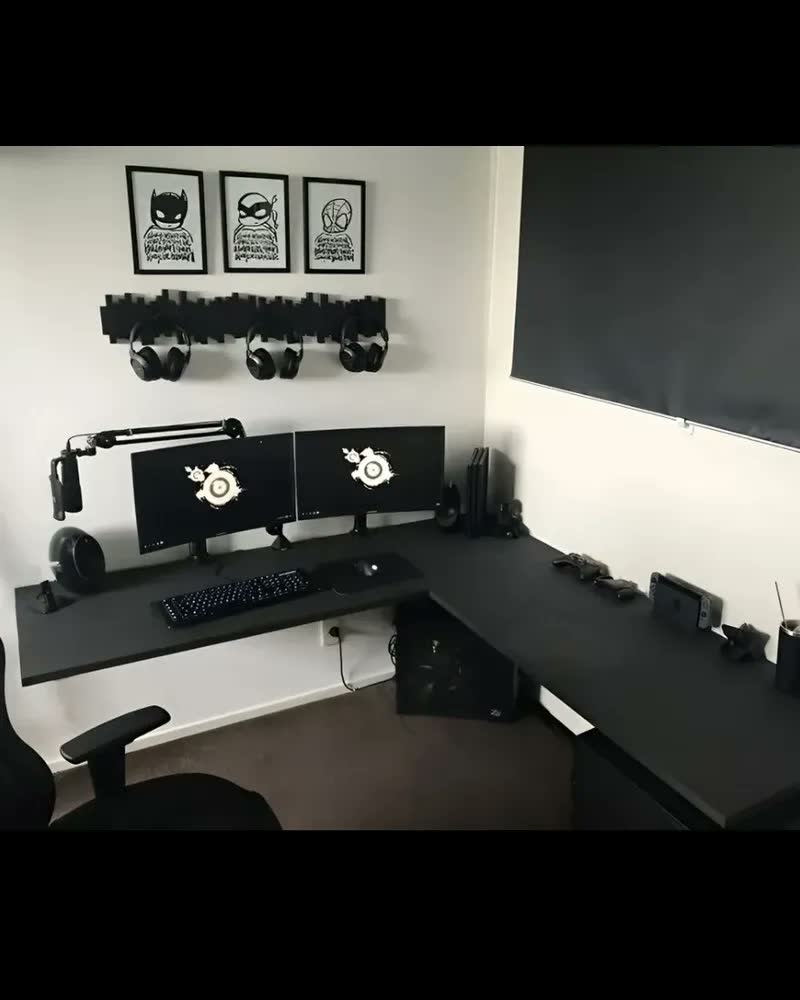 foto de Mesa L Escritório Gamer Estudo 1 Gaveta Suporte P/ Cpu