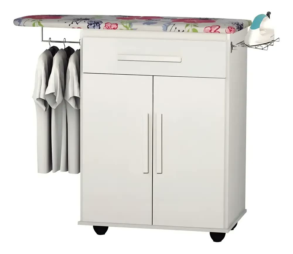 foto de Tábua De Passar Roupa De Mesa Clique Móveis Branco Dobrável MDP