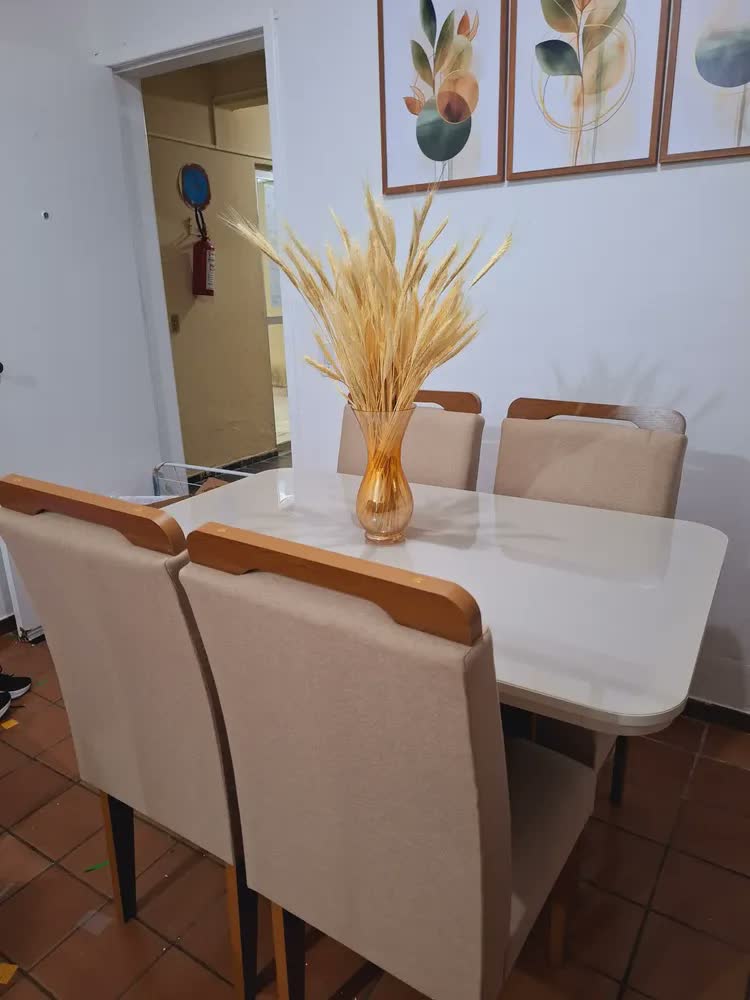 foto de Quadros Decorativos Sala Quarto Flores Moldura Trio Folhas