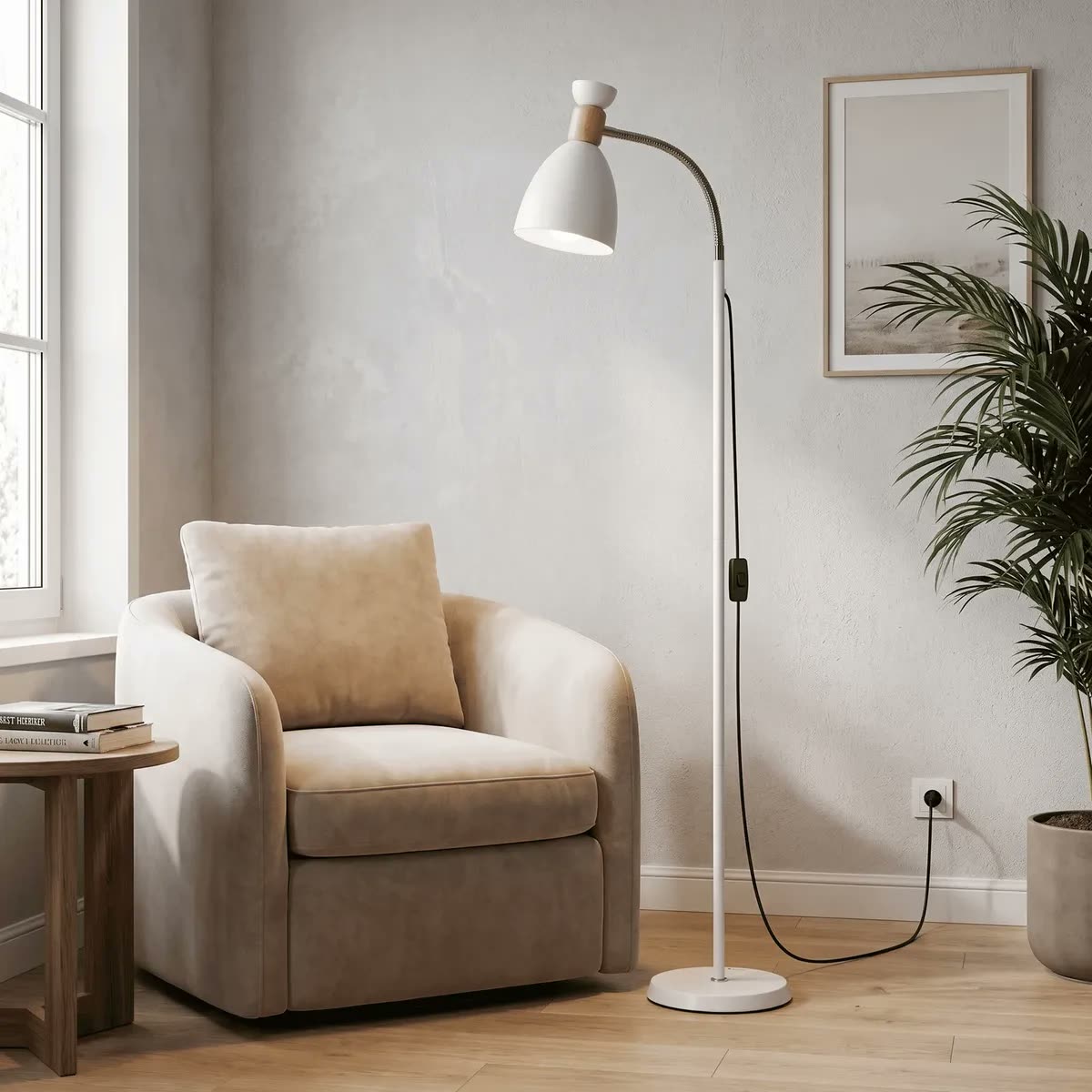 Abajur De Chão Flexivel Luminaria Chao Articulada Piso