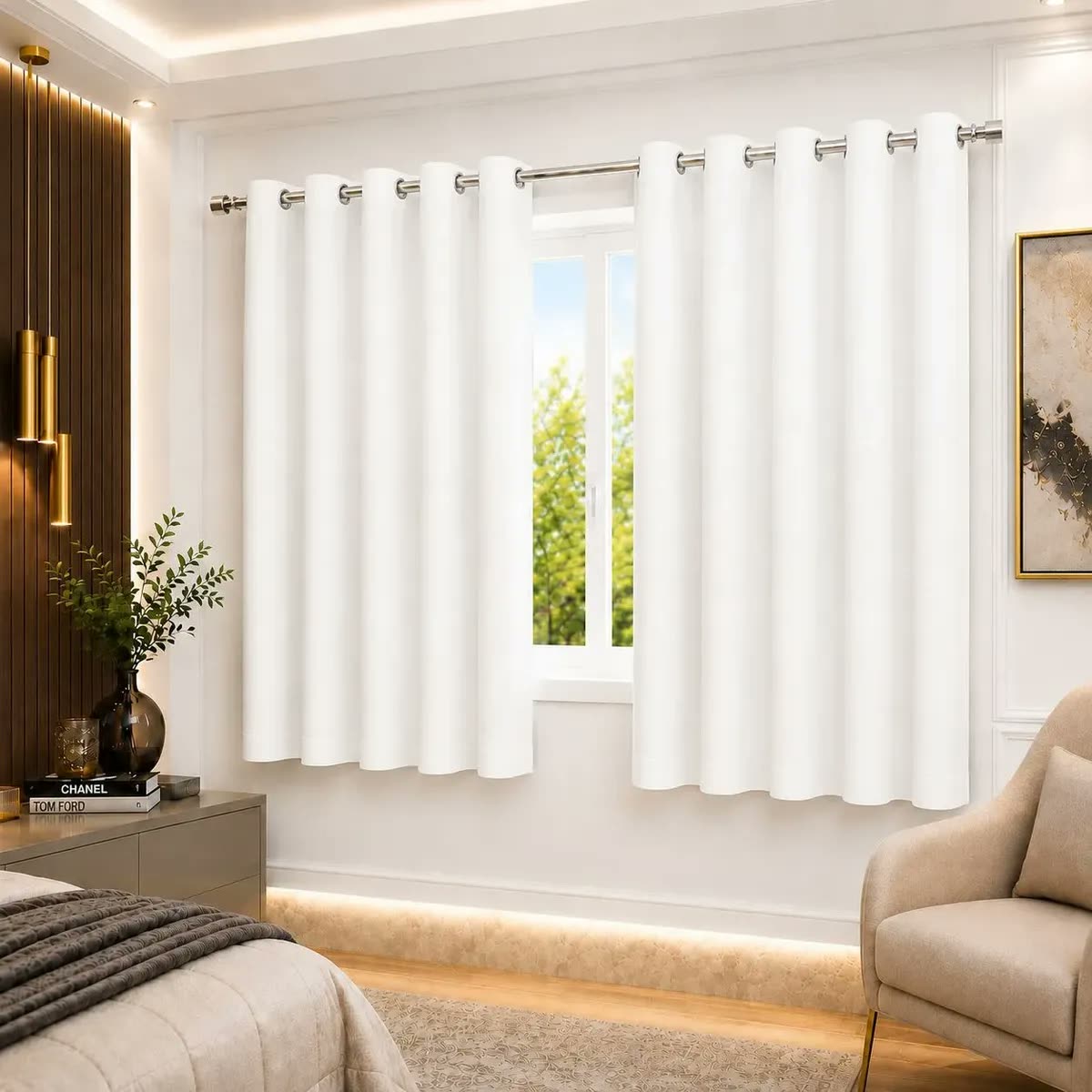 foto de Cortina Blackout Em Tecido 2,80 X 1,80 Corta Luz 100%  A Luz