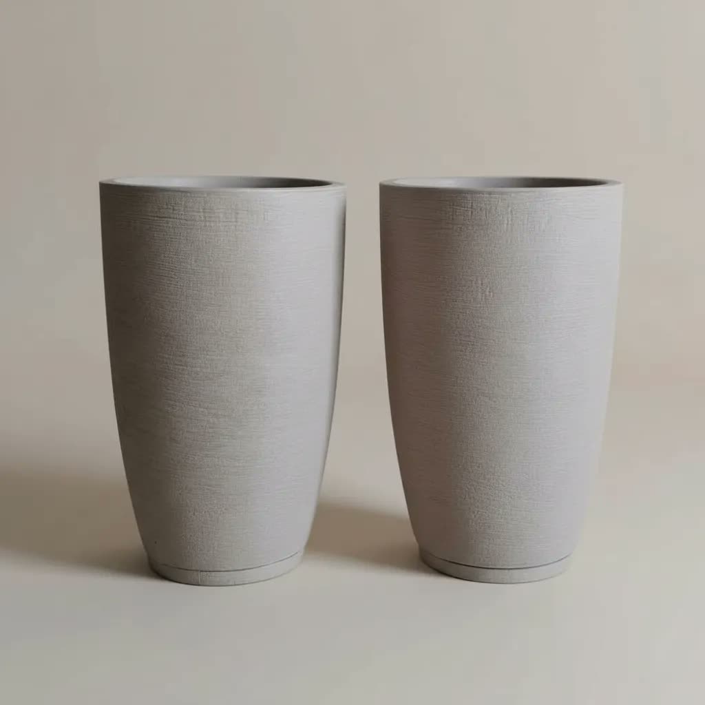 Kit 2 Vasos Plantas Polietileno Grande Leve Decorativo 60cm