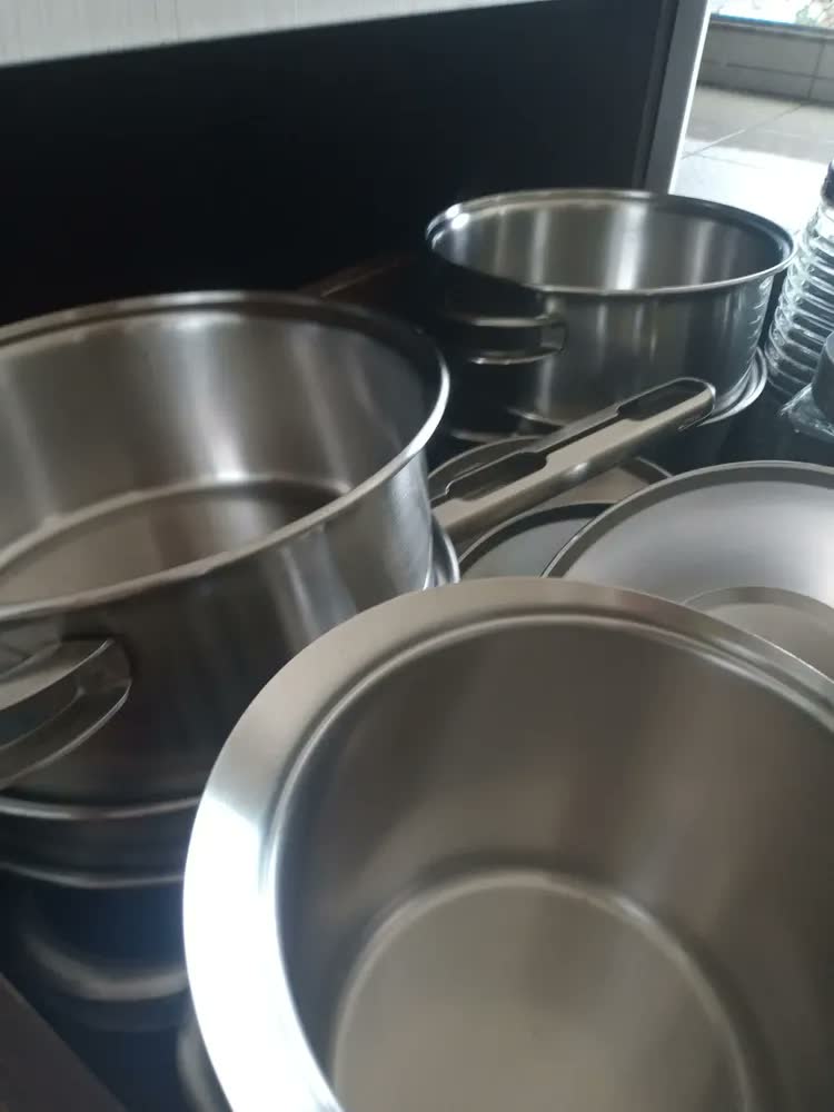 foto de Jogo De Panelas Tramontina Inox Allegra 7 Peças + Pegador