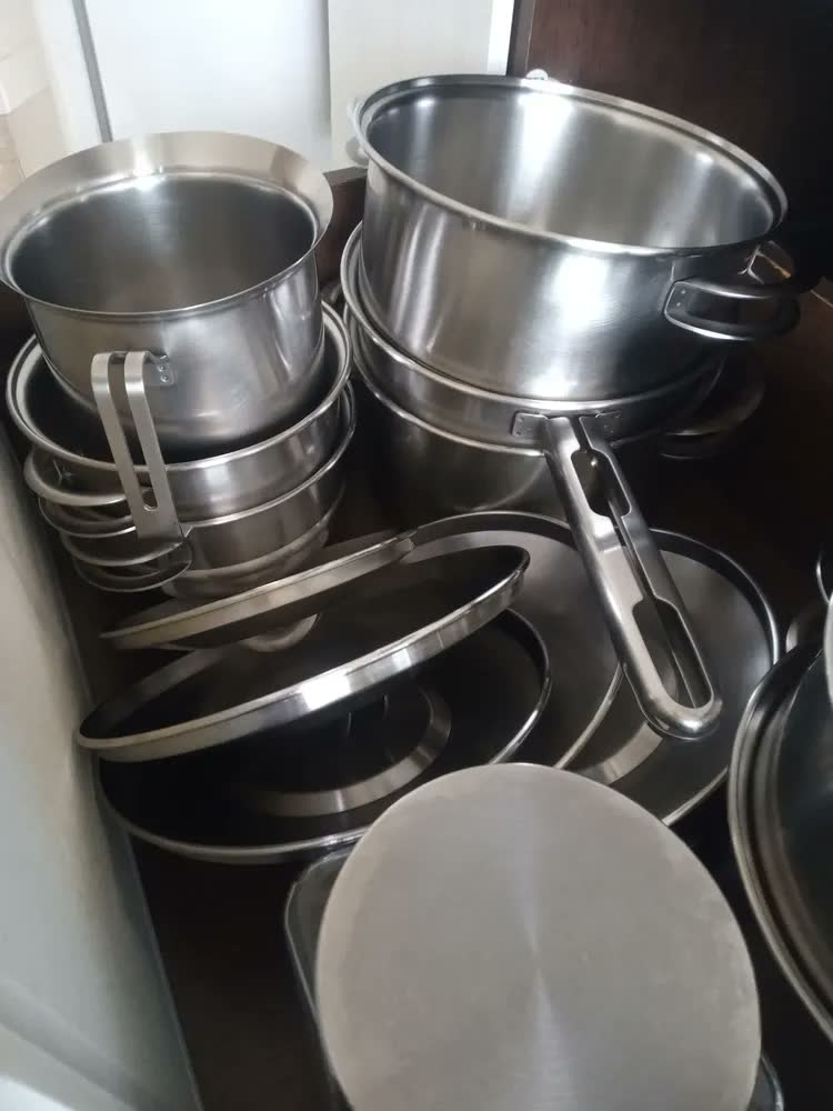 foto de Jogo De Panelas Tramontina Inox Allegra 7 Peças + Pegador
