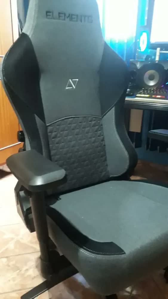 foto de Cadeira Gamer Ergonômica Elements Lunari Fearless Cinza 150kg