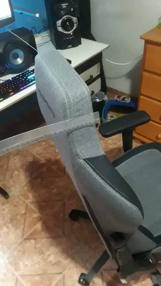 foto de Cadeira Gamer Ergonômica Elements Lunari Fearless Cinza 150kg