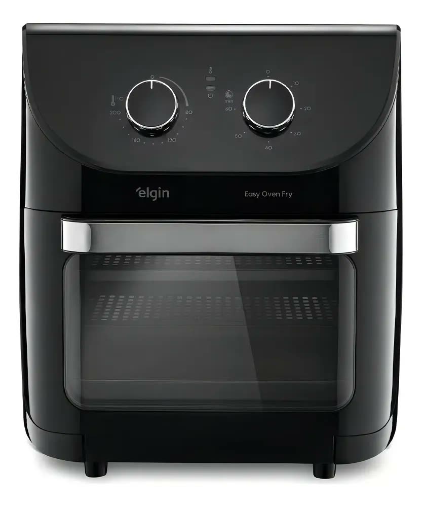 Fritadeira Elérica Air Fryer Easy Oven 3 em 1 Elgin 12 litros 1800w Cor Preta