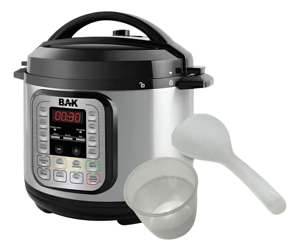 Panela Pressão Elétrica Feijão,arroz,carne 6litros Inox