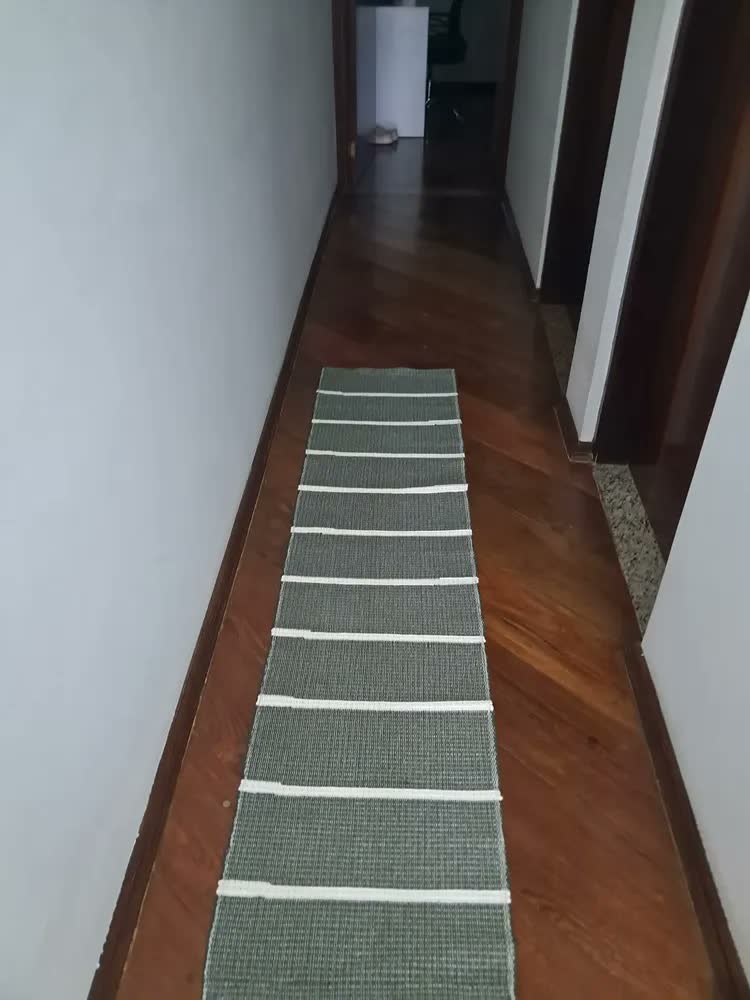 foto de Tapete Sala 2x3 Artesanal Boho Algodão Neutro