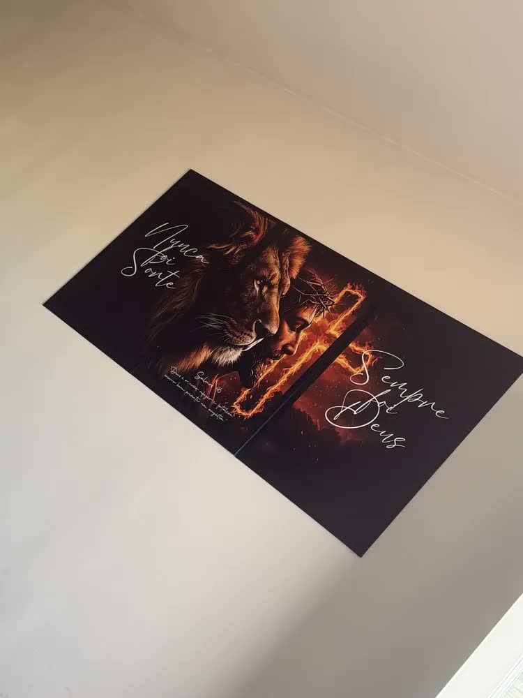 foto de Quadros Decorativos Jesus Leão De Judá Nunca Foi Sort 122x60