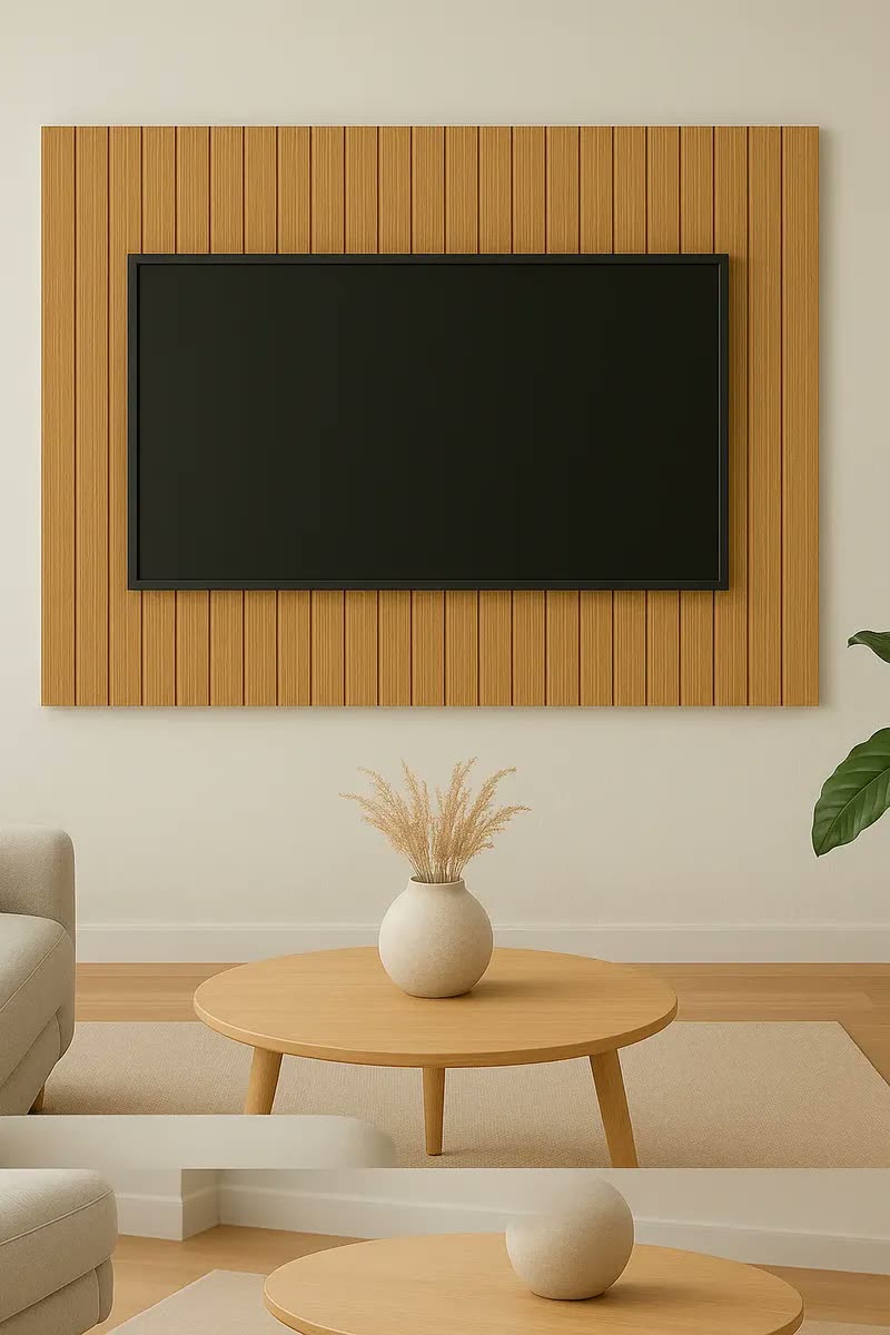 Painel Tv 58' Ripado 3mm 100% Mdf Fácil Instalação F. Grátis
