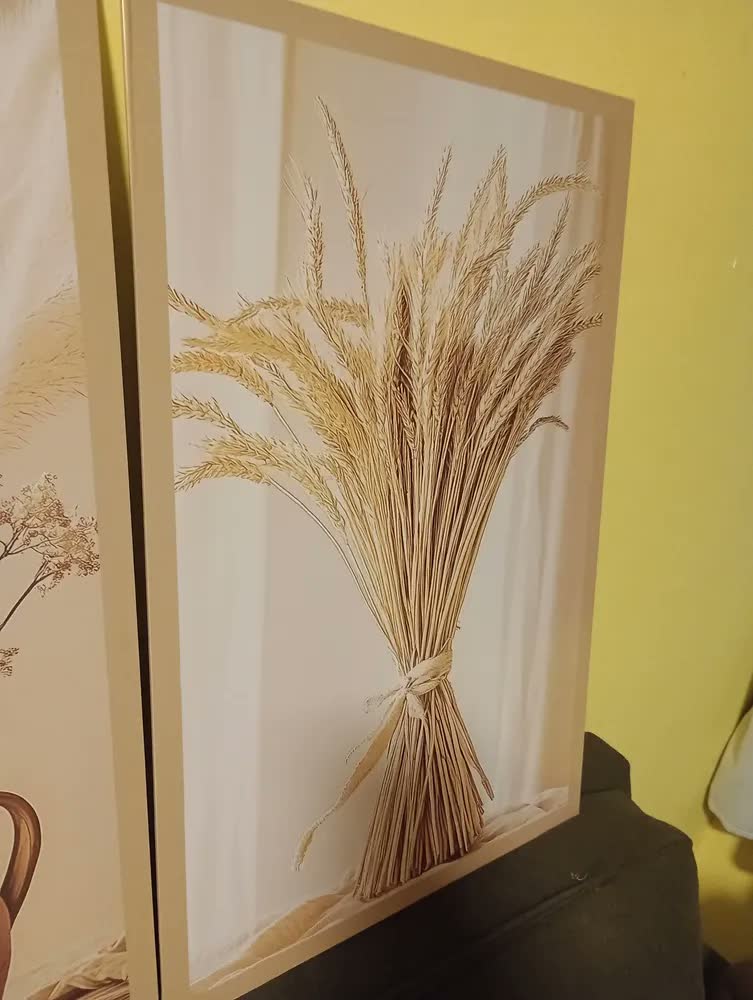 foto de Quadros Decorativos Boho Gratidão Espelho Trigo Jarro 122x60
