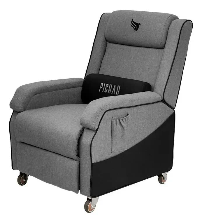 Cadeira De Escritório Pichau Pg-plna-mrb Ac50 Gamer Cinza Com Estofado De Algodão