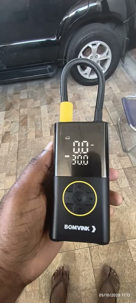 foto de Mini Compressor Ar Calibrador Encher Pneu Portátil Digital
