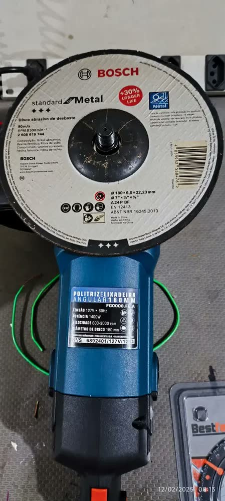 foto de Politriz Angular 1400W 110V FortG Pro Rotativa Velocidade Variável 180mm