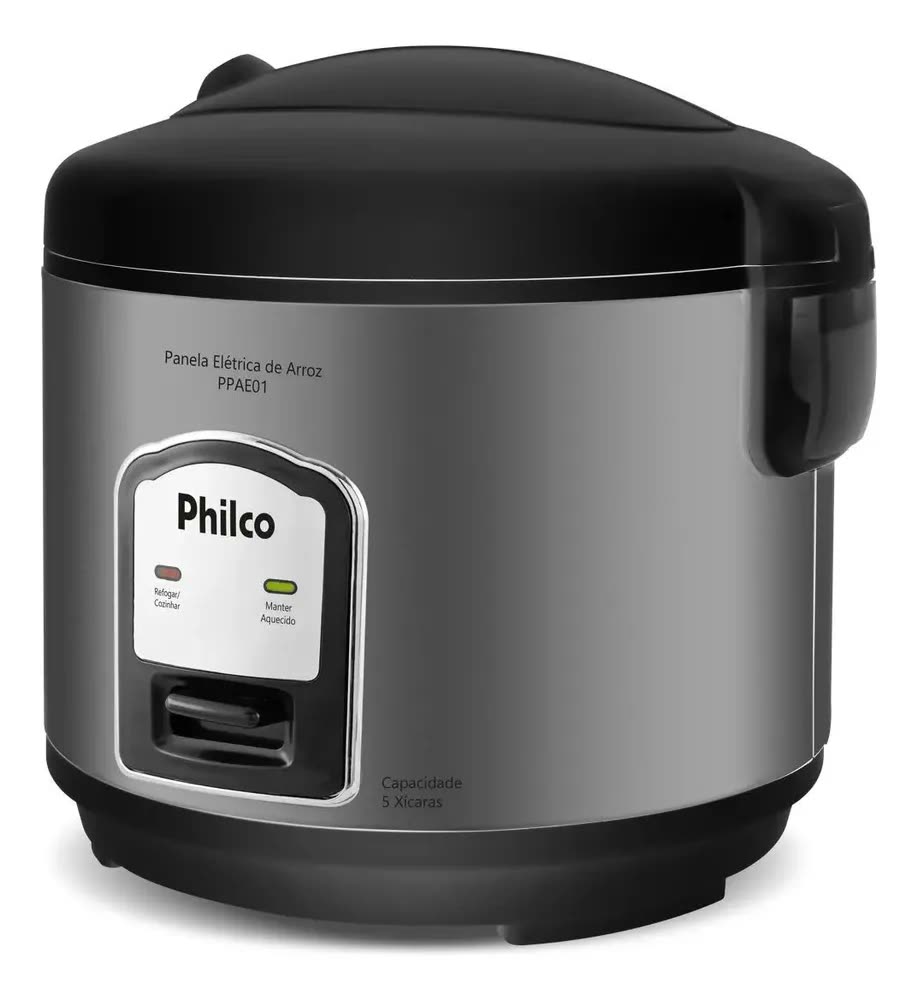 Panela De Arroz Elétrica Philco 5 Xícaras 1,6l Ppae01 Cor Preto