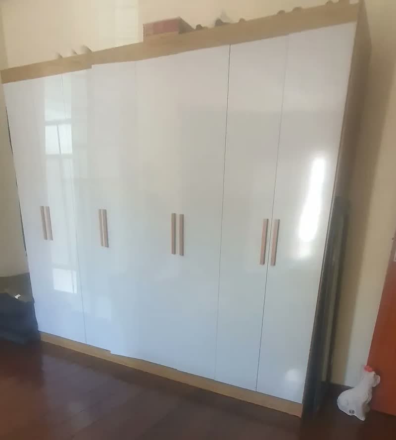 foto de Guarda-roupa Casal Aurora 8 Portas 4 Gavetas Marrocos/off Cor Bege