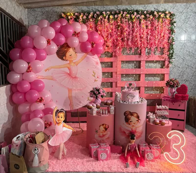 foto de Cesto Organizador Roupas Brinquedos Infantil Bailarina