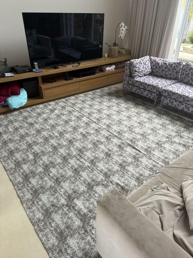 foto de Tapete Mesclado Antiderrapante 3x3 Sala, Quarto, Escritório
