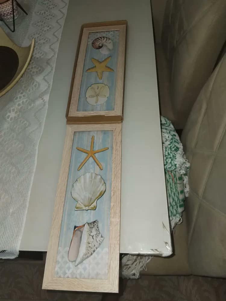 foto de Quadro Decorativo De Parede Praia Mar Com Moldura Sala Copa