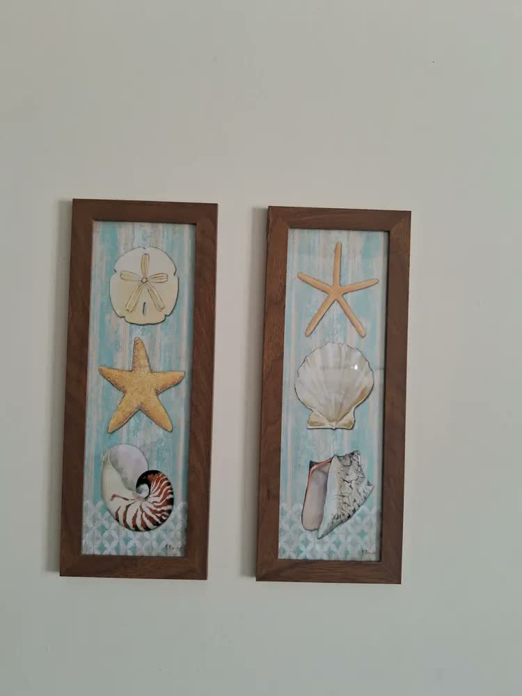 foto de Quadro Decorativo De Parede Praia Mar Com Moldura Sala Copa