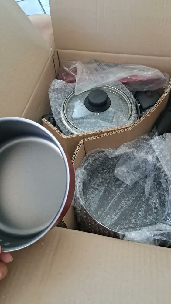 foto de Jogo de Panelas Tramontina Turim em Alumínio com Revestimento Interno e Externo em Antiaderente Starflon Max Preto 10 Peças