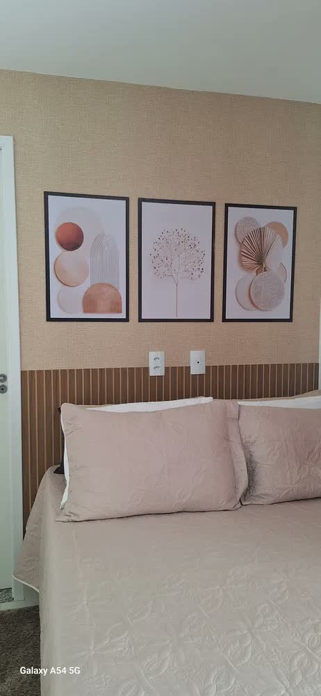 foto de Quadros Decorativos Abstratos Geométricos Boho Neutro 122x60