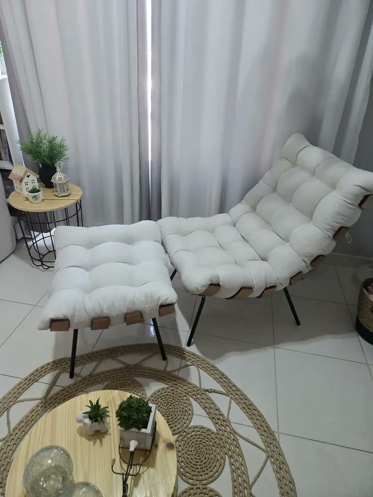 foto de Poltrona Costela Com Puff Para Sala Original