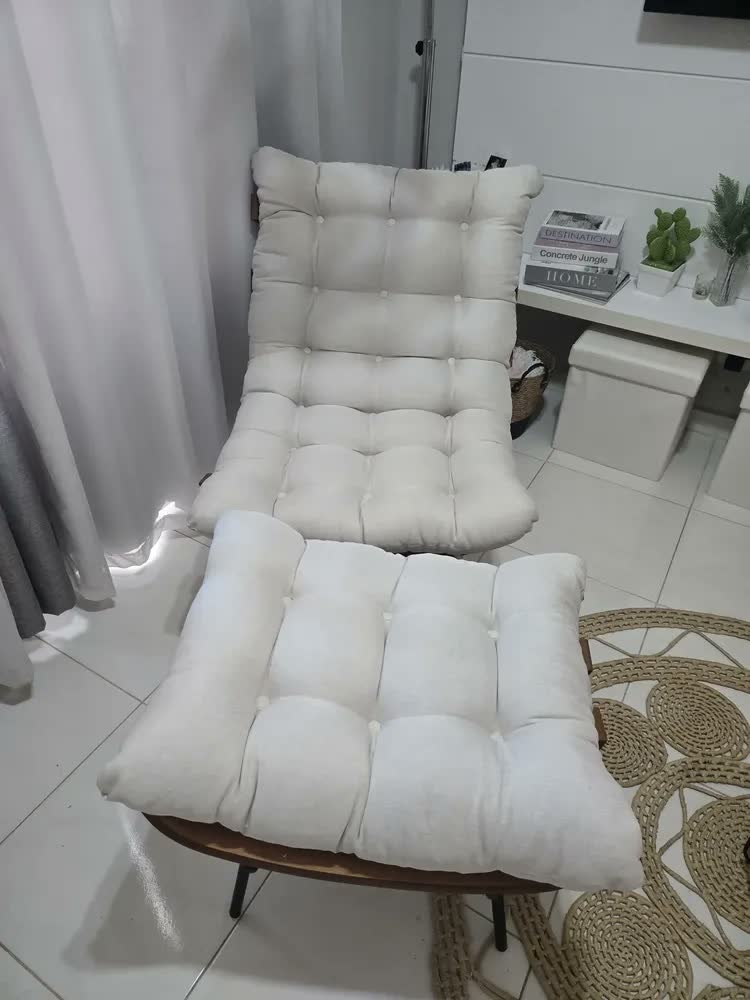 foto de Poltrona Costela Com Puff Para Sala Original