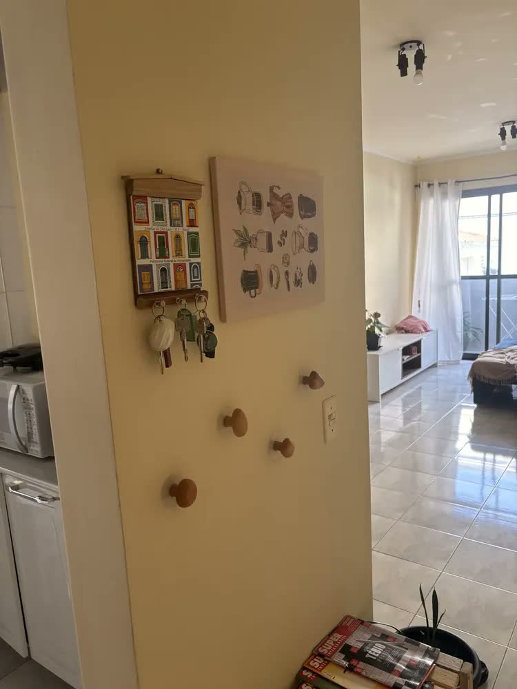 foto de Kit 4 Cabides Genérica Gancho Parede Cabideiro Madeira