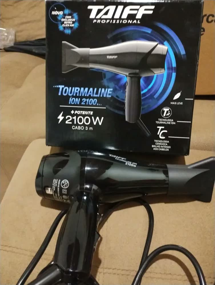 foto de Secador Cabelos Taiff Tourmaline Cerâmica Preto 2000w