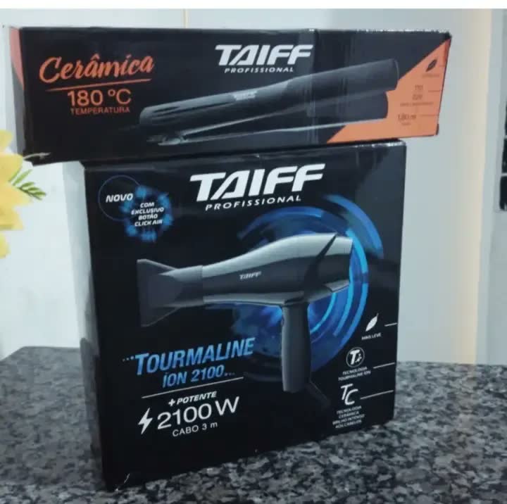 foto de Secador Cabelos Taiff Tourmaline Cerâmica Preto 2000w