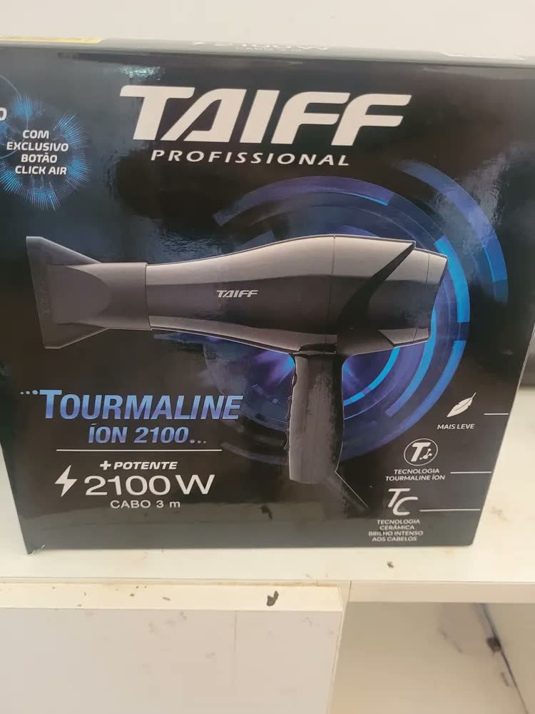 foto de Secador Cabelos Taiff Tourmaline Cerâmica Preto 2000w