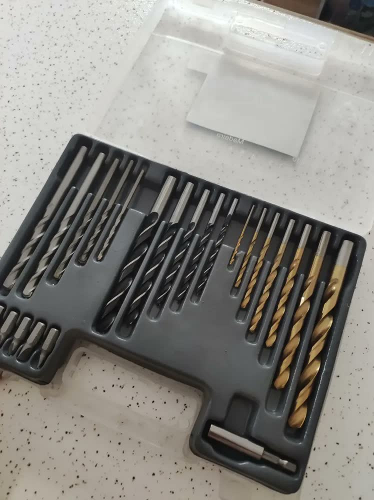 foto de Furadeira De Impacto 13mm 750w Profissional Com Kit Brocas Buchas E Bits 300 Peças The Black Tools