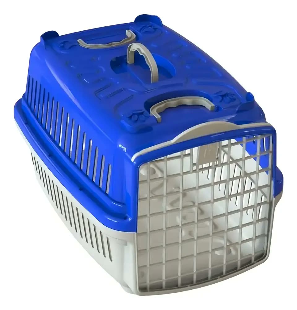 Caixa De Transporte Para Cães Gatos Mais Dog N.04 Azul