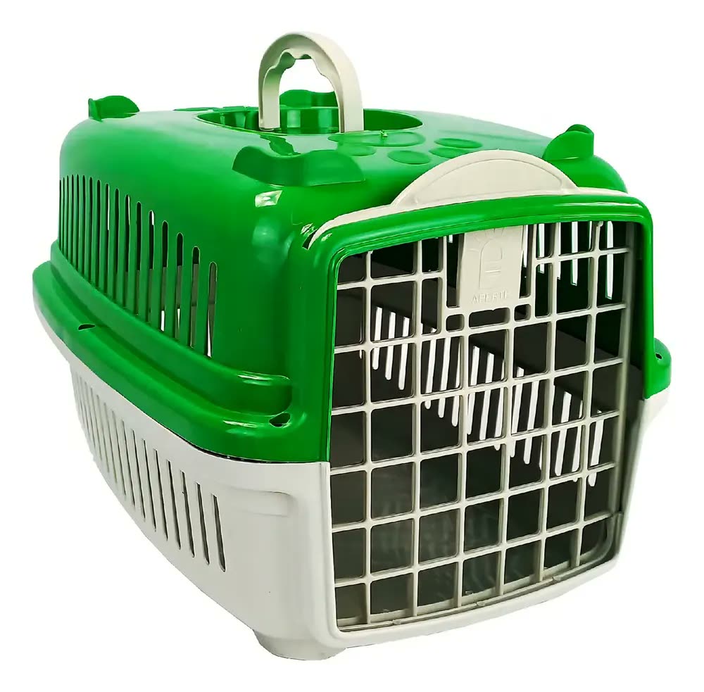 Caixa De Transporte Para Cães Gatos Mais Dog N.03 Verde