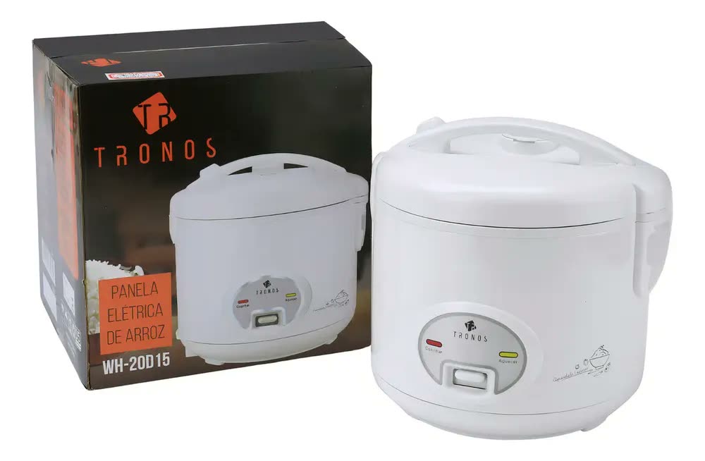 Panela De Arroz Elétrica Tronos 1 Litro 5 Xícaras Cor Branco