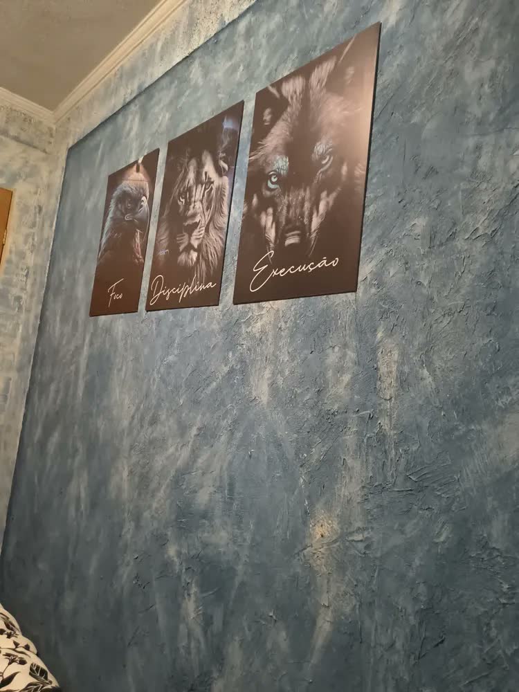 foto de Quadros Decorativo Sala Quarto Leão Águia Lobo Motivacional