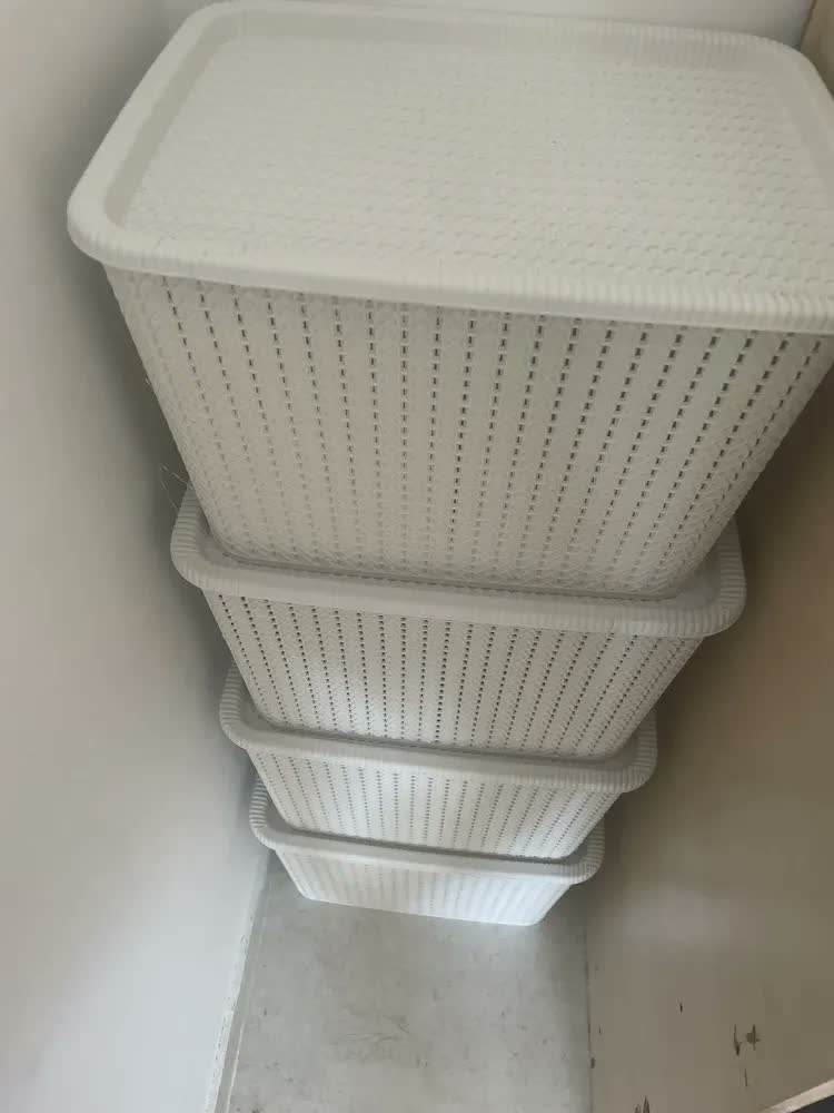foto de 3 Caixa Organizadora Rattan 20 Litro Grande Multiuso Tampa