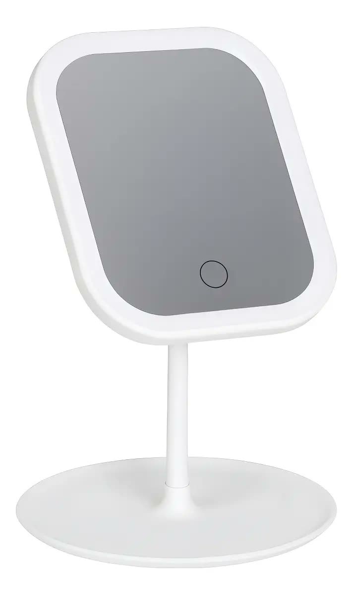 foto de Espelho De Mesa Led Touch - Rosa / Branco