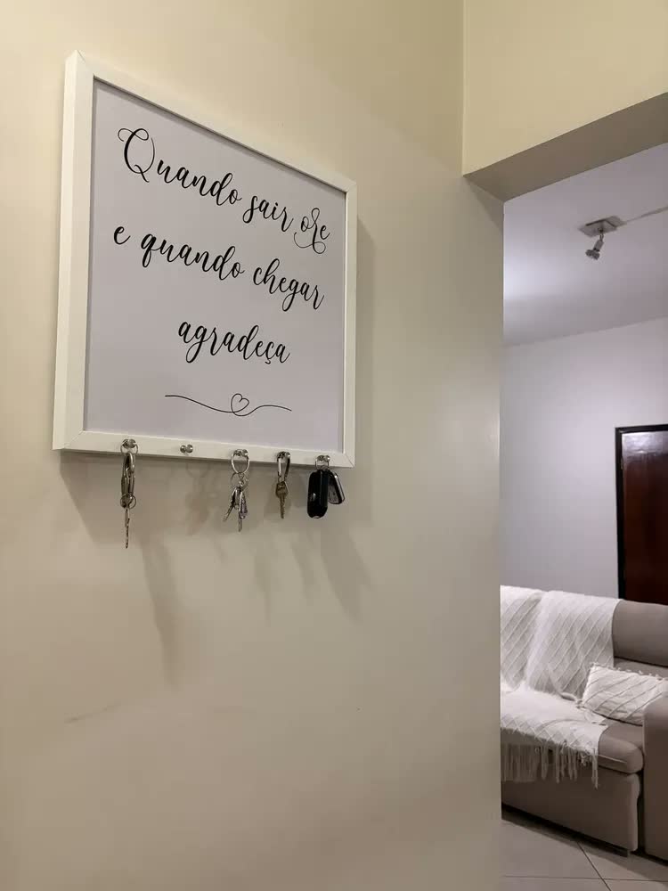foto de Quadro Caixa De Luz Resina 43x43 Quando Sair Ore Porta Chave